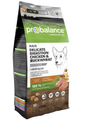 Сухой корм для собак Probalance Delicate Digestion, профилактика нарушений пищеварения, с курицей и гречкой, 12кг