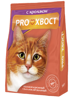 Сухой корм для кошек Proхвост с кроликом, 350г